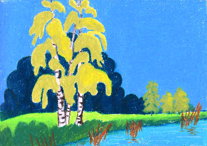 At the brook, 29 x 21 cm